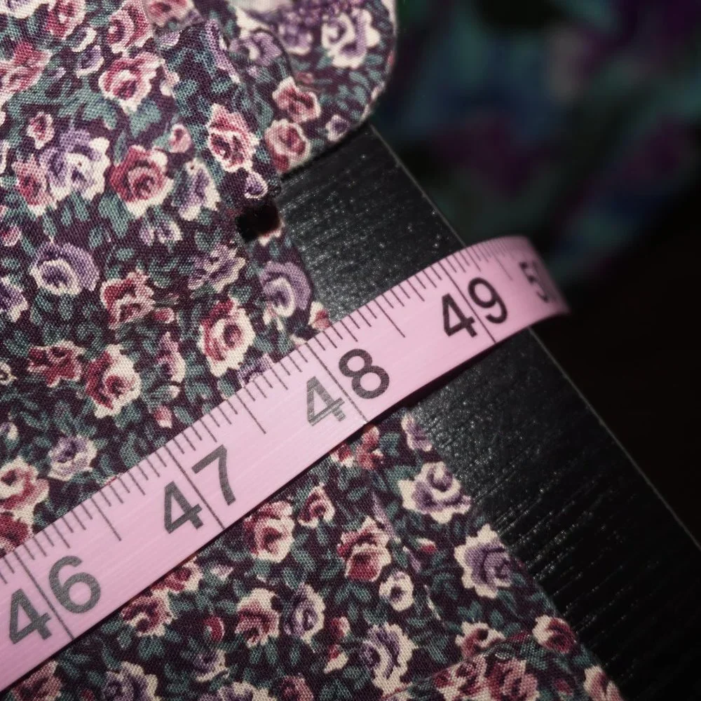 Vintage 90s Floral Midi Dress 8 - Picture 9 of 9